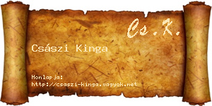 Császi Kinga névjegykártya